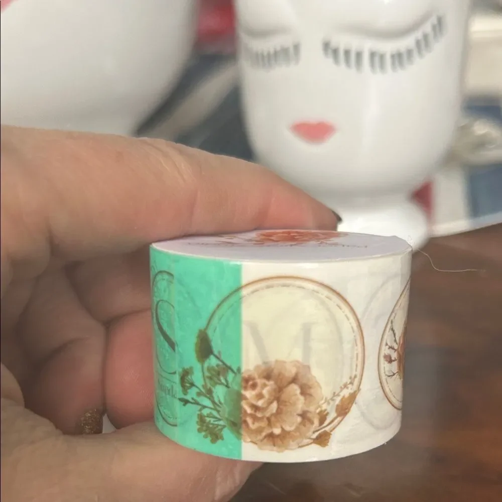 Paperminty Washi Floral with letters print new